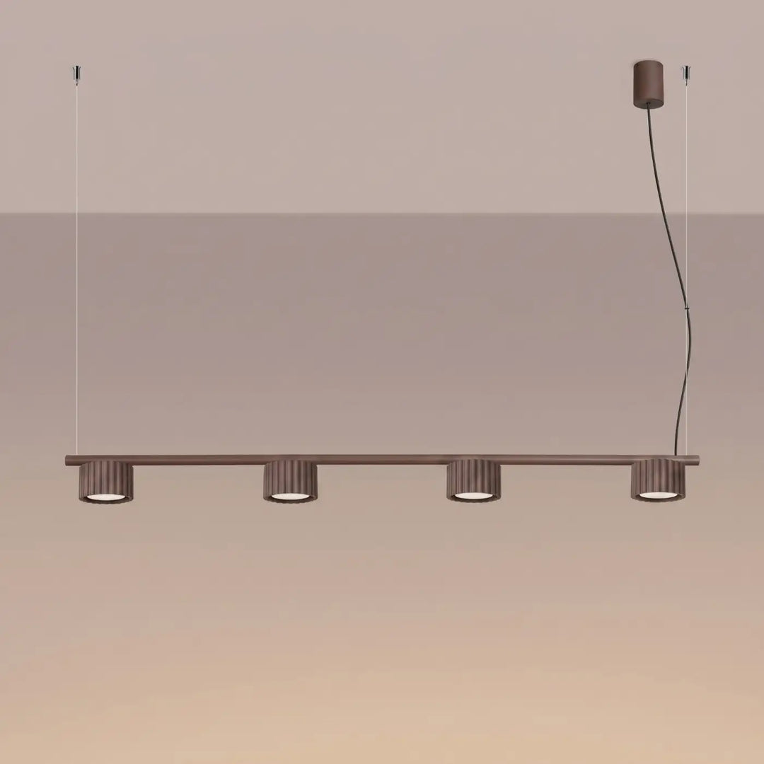 Lustre marron allumé