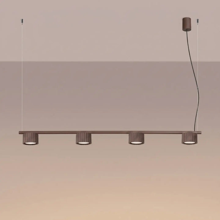 Lustre marron allumé