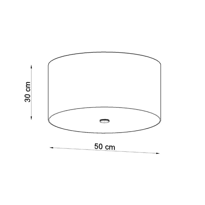 Plafonnier otto 50 blanc cylindrique minimaliste 50 cm diamètre 30 cm hauteur pour décoration élégante
