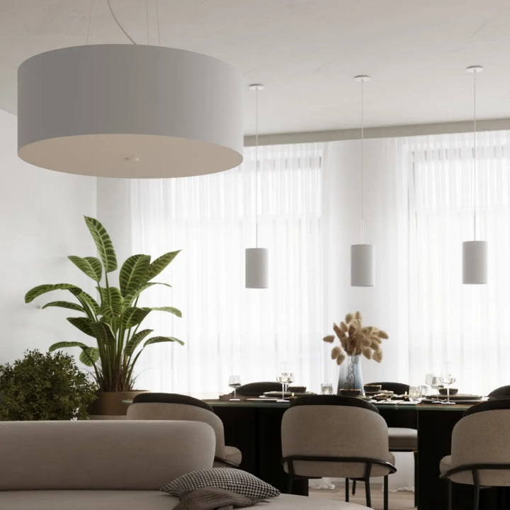 Plafonnier otto cylindrique moderne avec abat-jour blanc mat pour une décoration élégante minimaliste