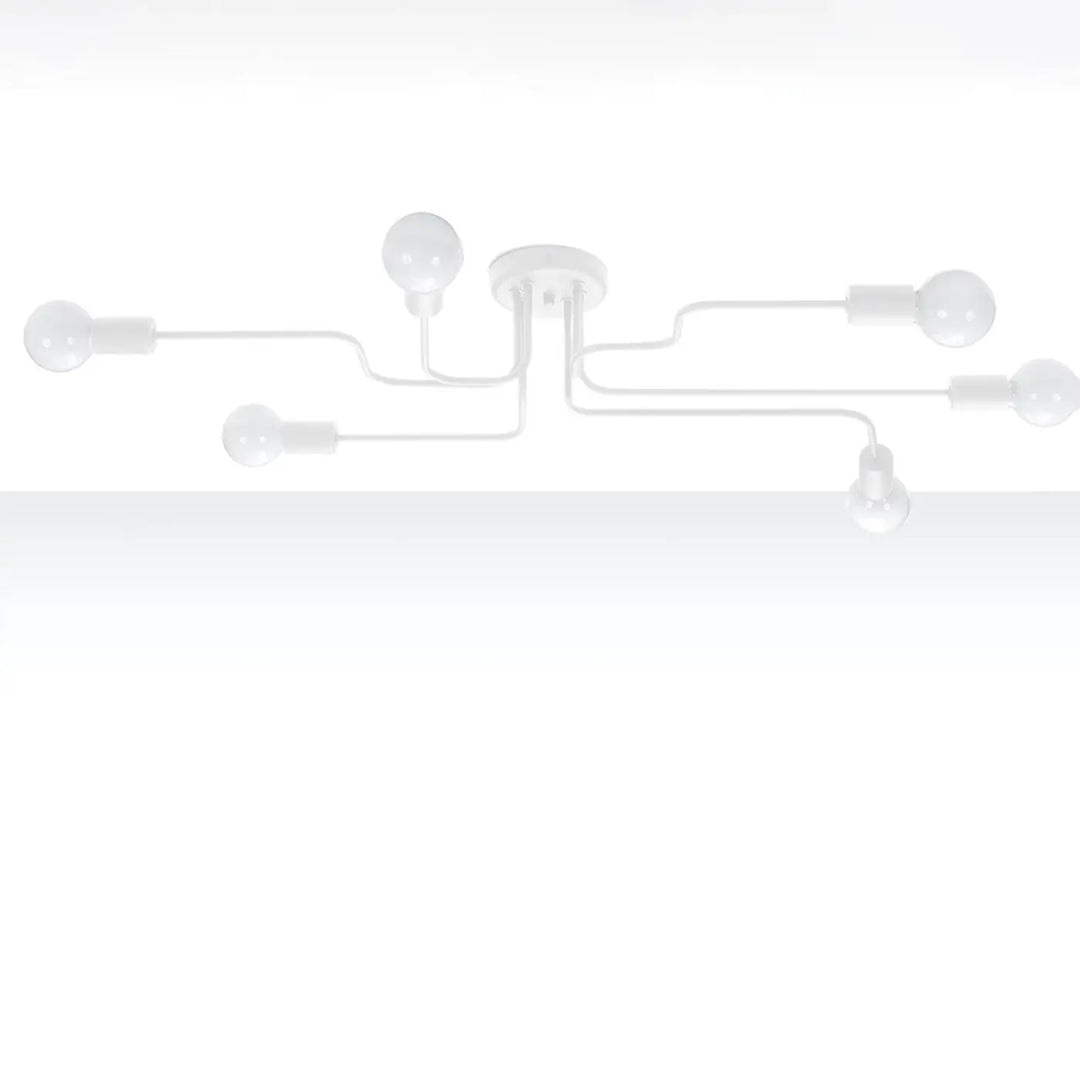 Lustre blanc éteinte, vue rapprochée