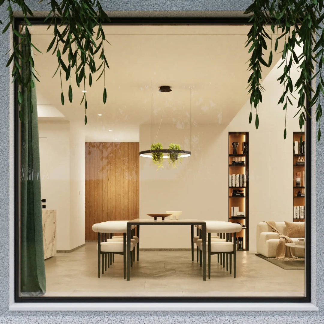 Lustre RIO BIO noir dans un intérieur, autre vue