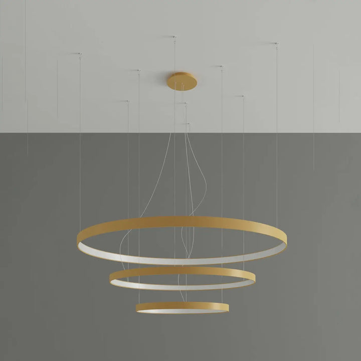 Lustre anneau RIO doré éteinte, suspendu