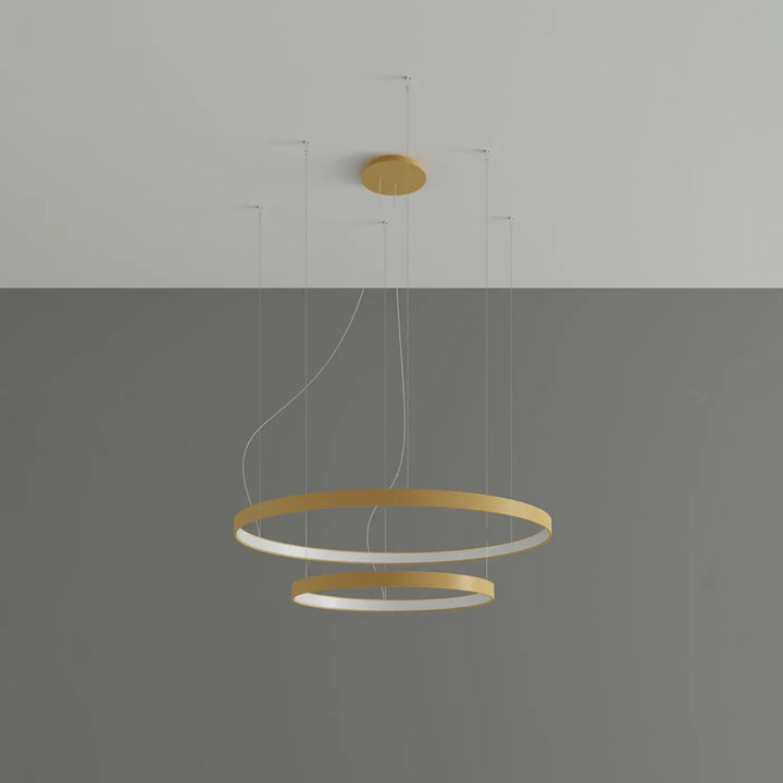 Lustre anneau RIO doré éteinte, suspendu