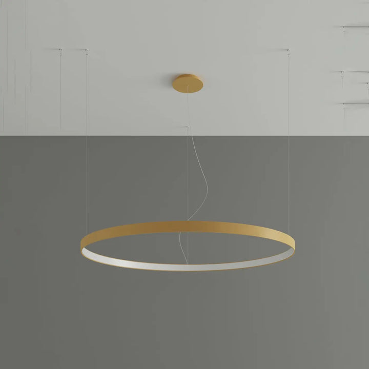Lustre anneau RIO doré éteinte, suspendu