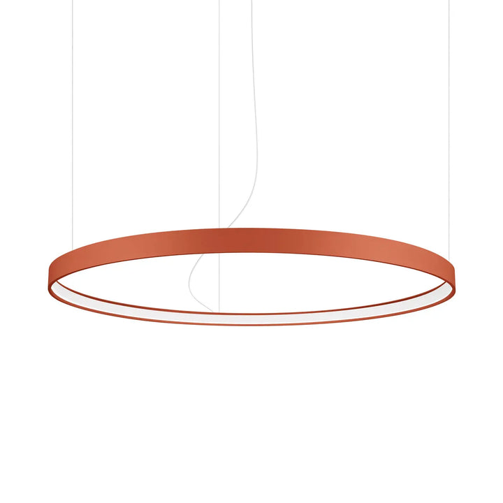Lustre anneau RIO ocre rouge vue d'ensemble