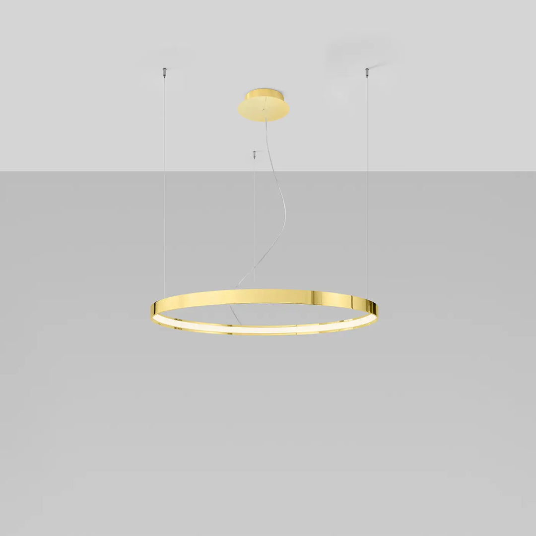 Lustre anneau RIO or poli éteinte, suspendu