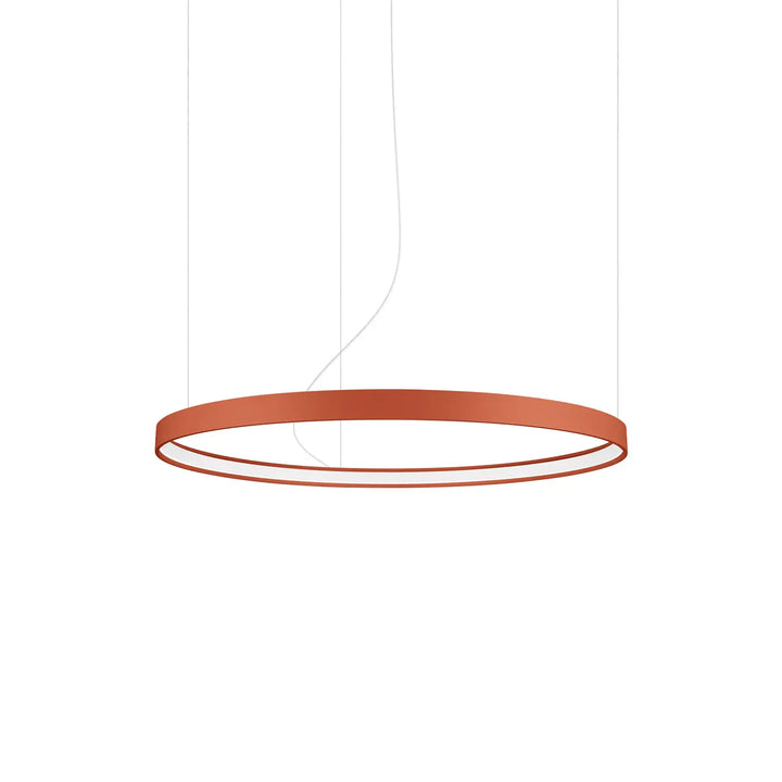 Lustre anneau RIO ocre rouge vue d'ensemble