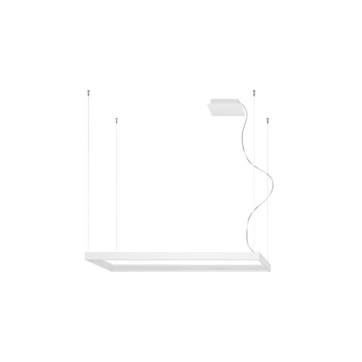 Lustre rectangulaire TUULA blanc éteinte, vue d'ensemble