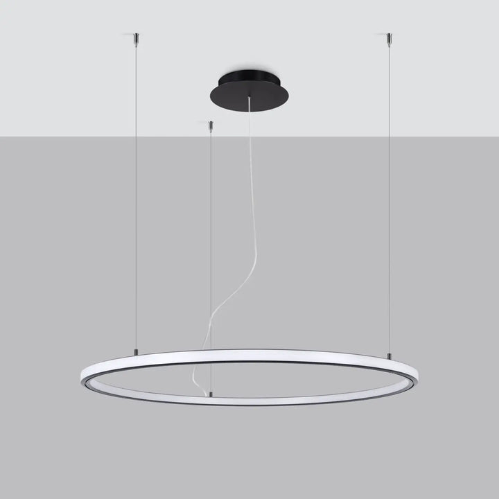Lustre RISA noir éteinte, suspendu