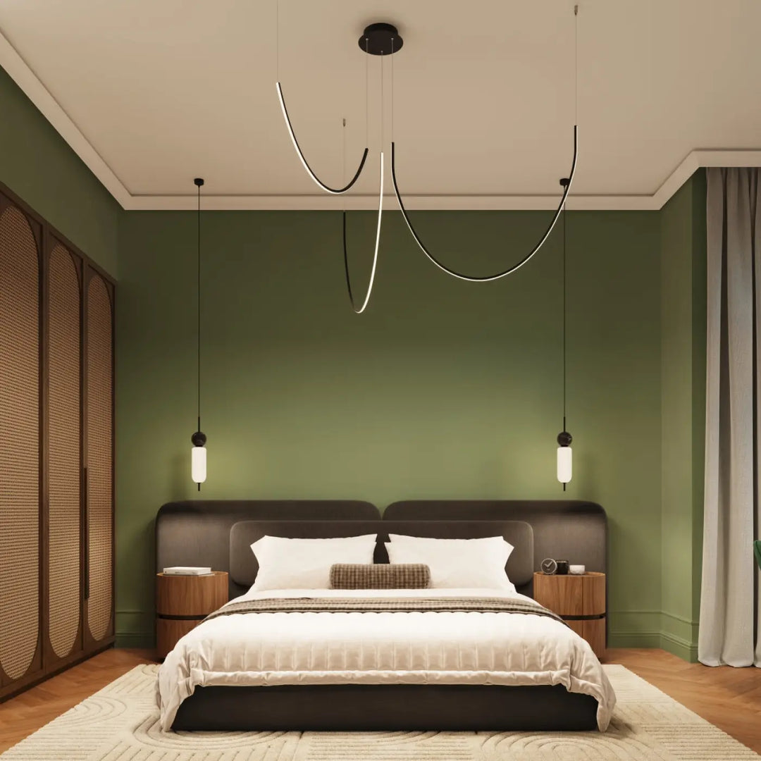 Lustre ALVAR noir dans un intérieur contemporain