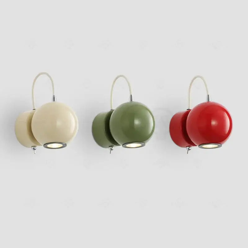 Petite Applique Murale Colorée Au Style Rétro Rouge Vert Beige