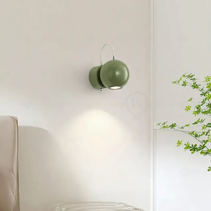 Petite Applique Murale Colorée Au Style Rétro Rouge Vert Beige