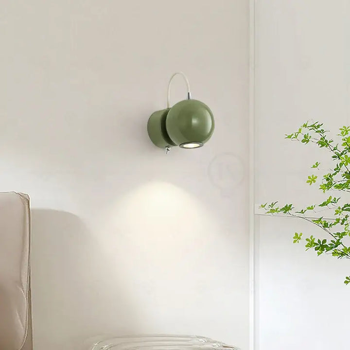 Petite Applique Murale Colorée Au Style Rétro Rouge Vert Beige