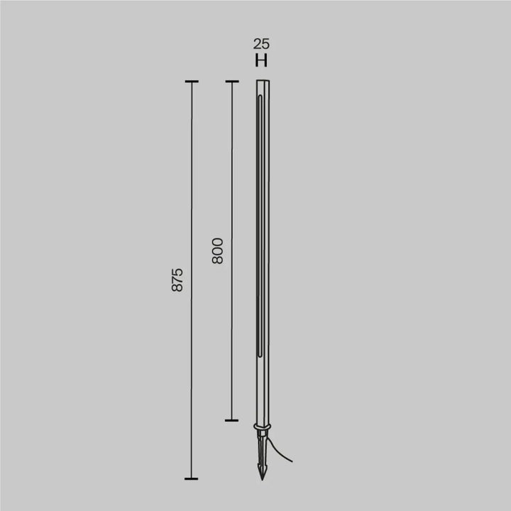 Luminaire extérieur poteau lumineux en métal avec base pointue blanc chaud disponible en trois hauteurs