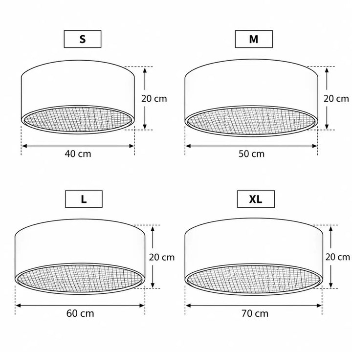 Quatre abat-jours cylindriques luminaire plafonnier gris perle avec finitions soignées pour éclairage confortable