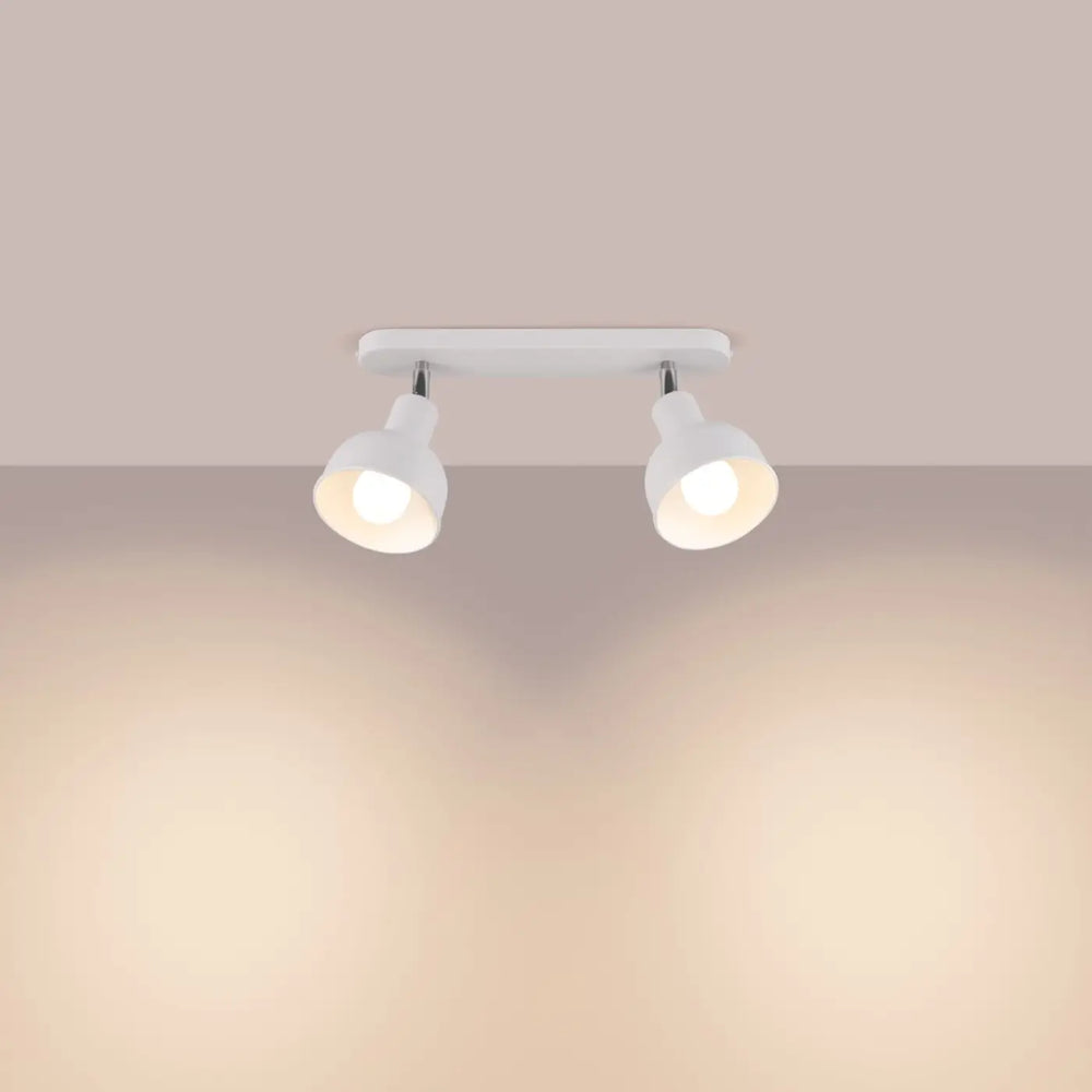 Luminaire plafonnier blanc allumé