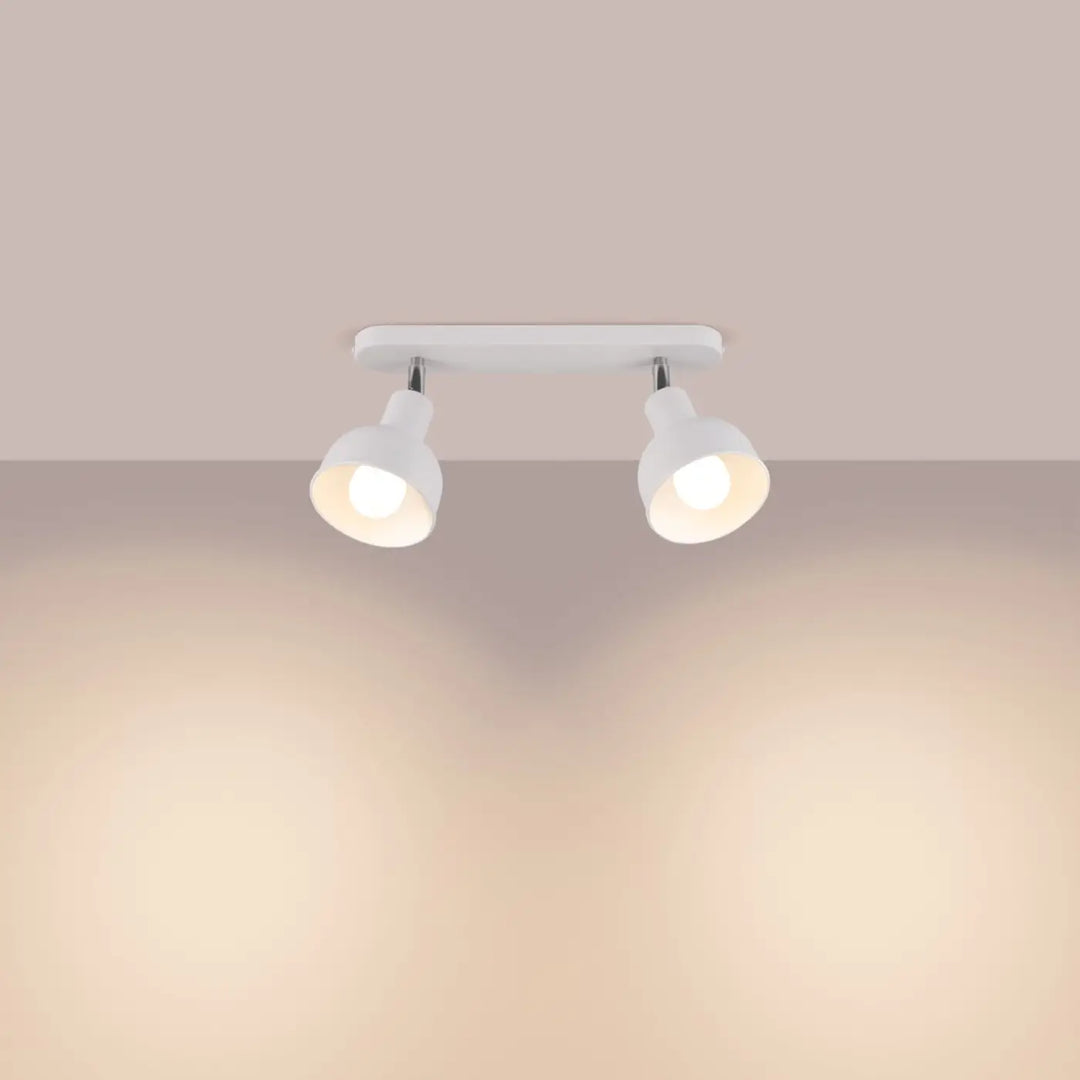 Luminaire plafonnier blanc allumé