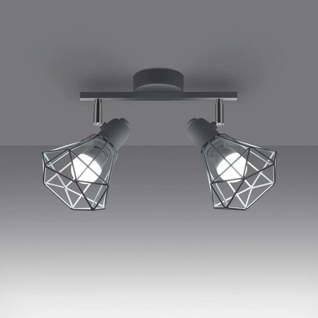 Luminaire plafonnier blanc allumé