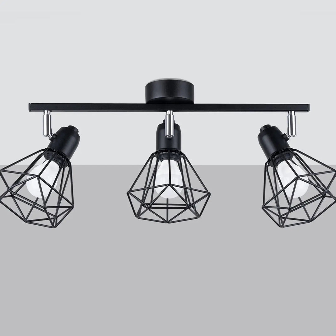 Luminaire plafonnier noir éteint