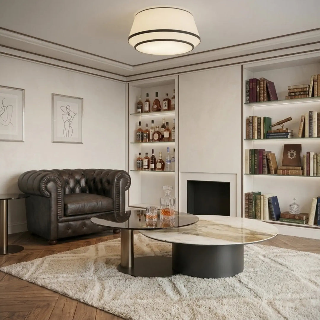 Plafonnier TOP blanc dans un intérieur contemporain