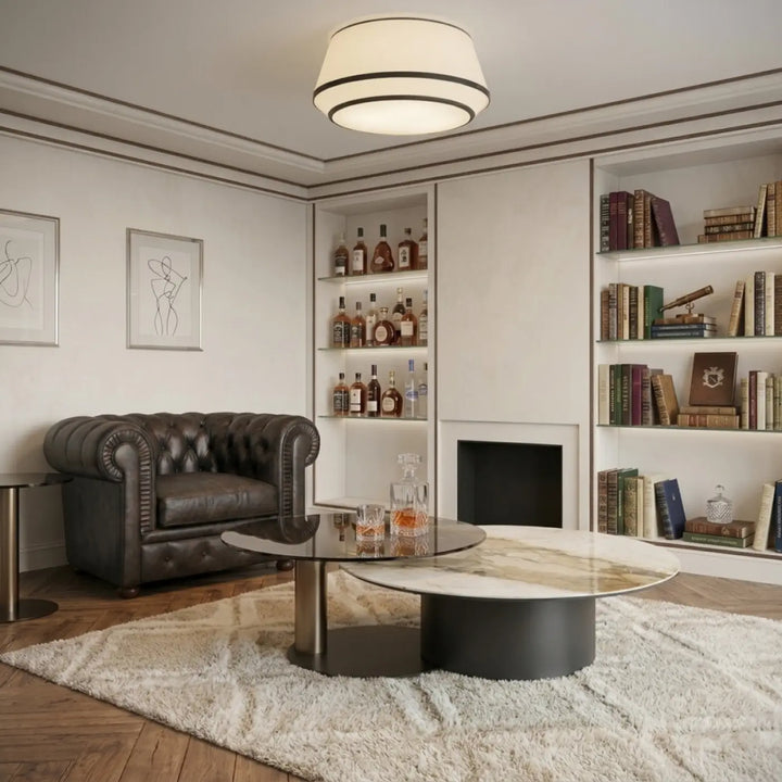 Plafonnier TOP blanc dans un intérieur contemporain