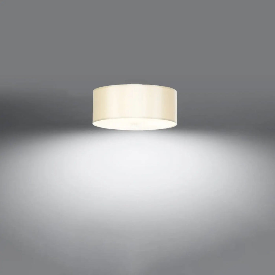 Luminaire plafonnier blanc allumé