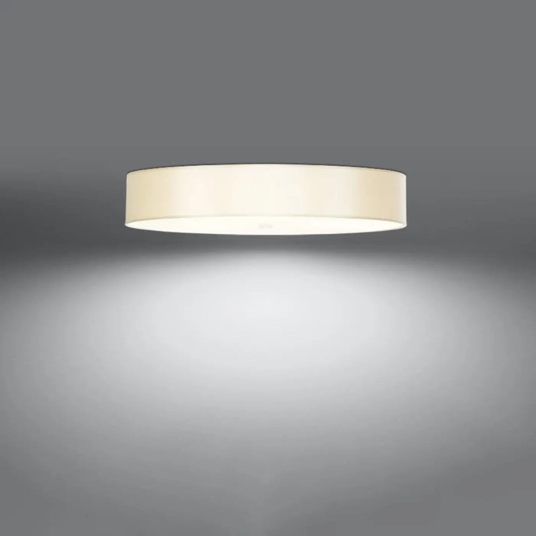 Luminaire plafonnier blanc allumé