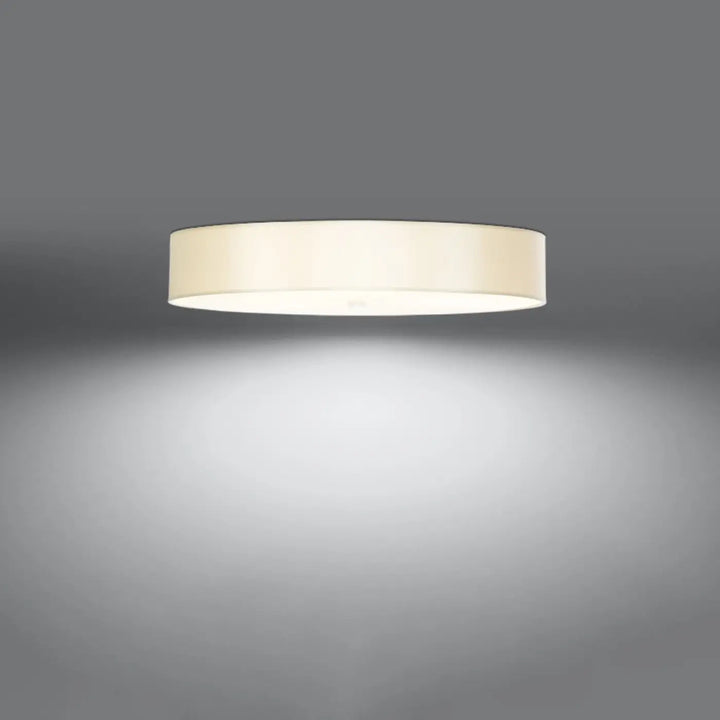 Luminaire plafonnier blanc allumé