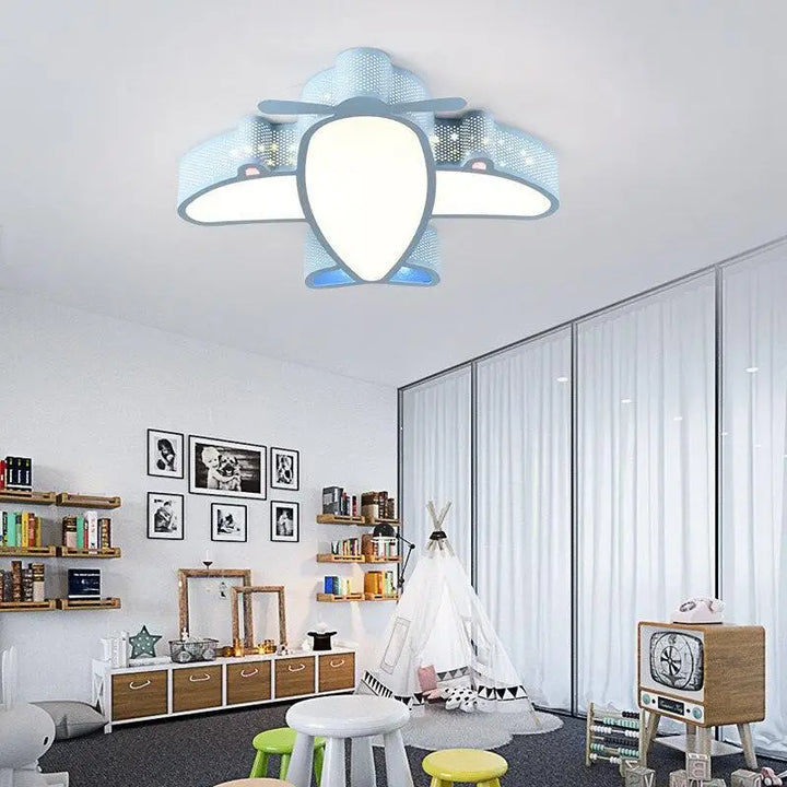 Plafonnier Avion Bleu pour Chambre d’Enfant