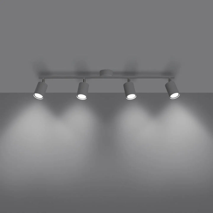 Luminaire plafonnier blanc allumé