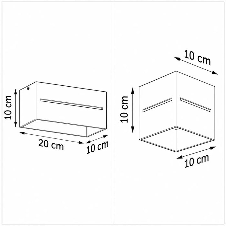 Luminaire plafonnier lobo avec bloc d’aluminium blanc minimaliste présentant traits lumineux et ouverture inférieure