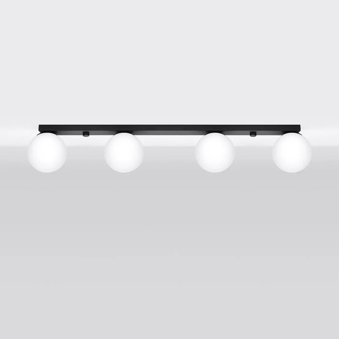 Luminaire Plafonnier noir éteinte, vue rapprochée