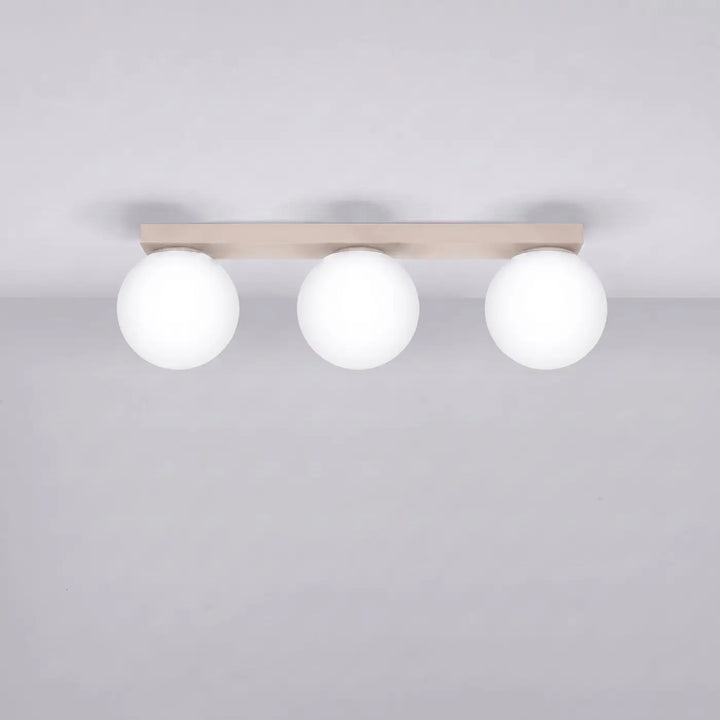 Luminaire Plafonnier taupe éteinte, vue rapprochée