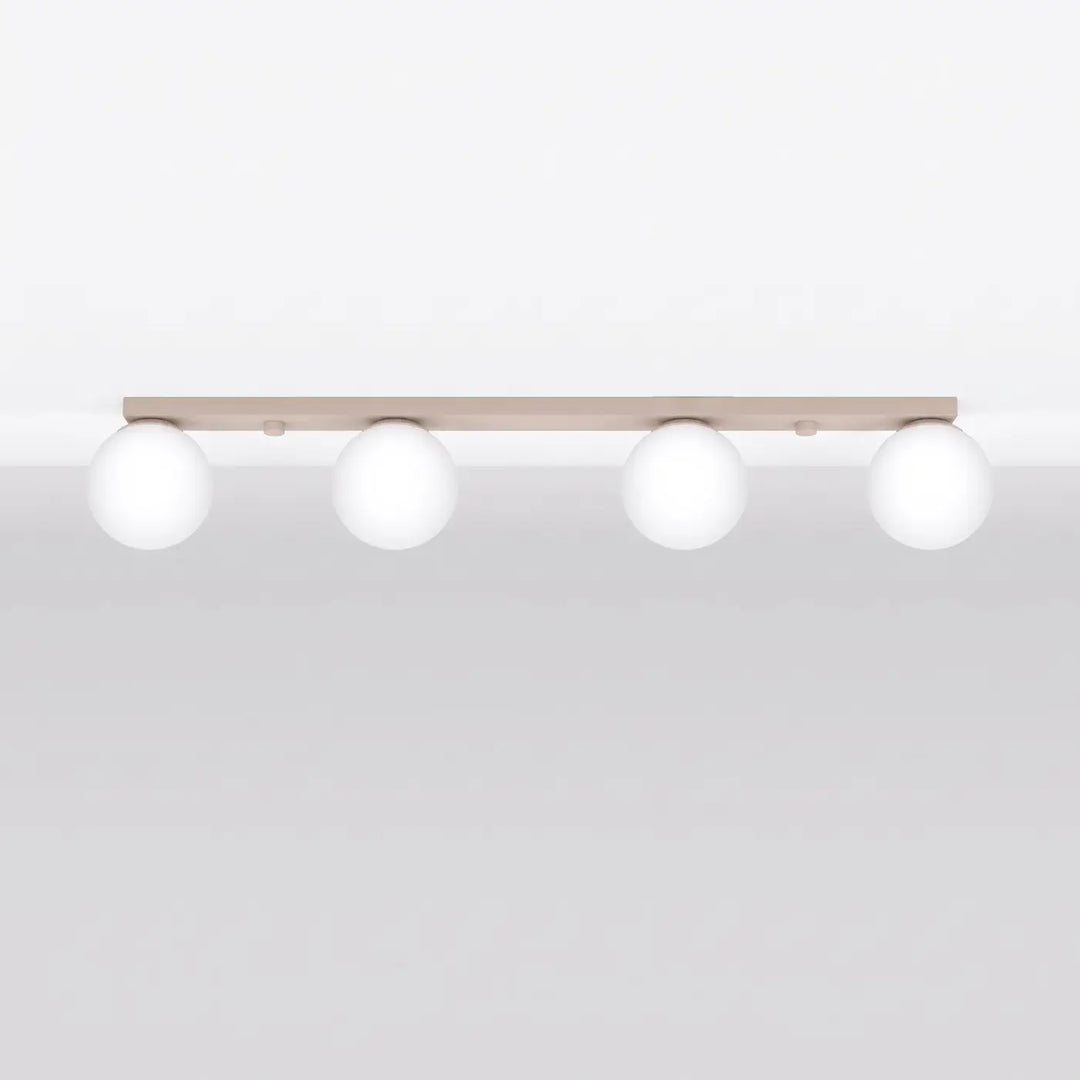 Luminaire Plafonnier taupe éteinte, vue rapprochée