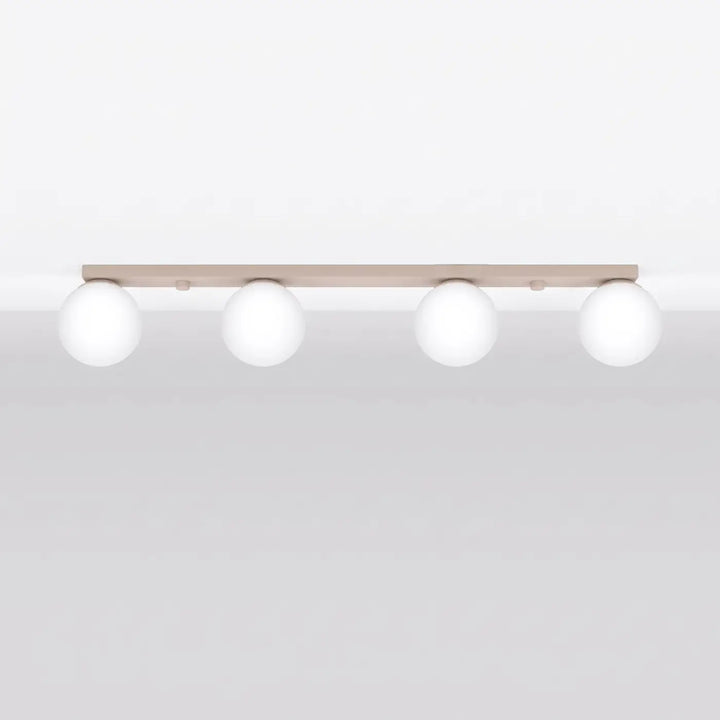 Luminaire Plafonnier taupe éteinte, vue rapprochée