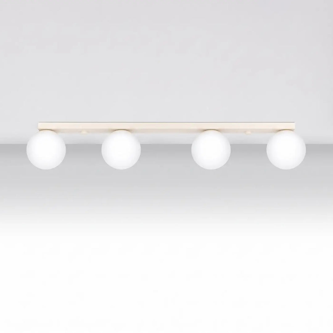 Luminaire Plafonnier beige éteinte, vue rapprochée