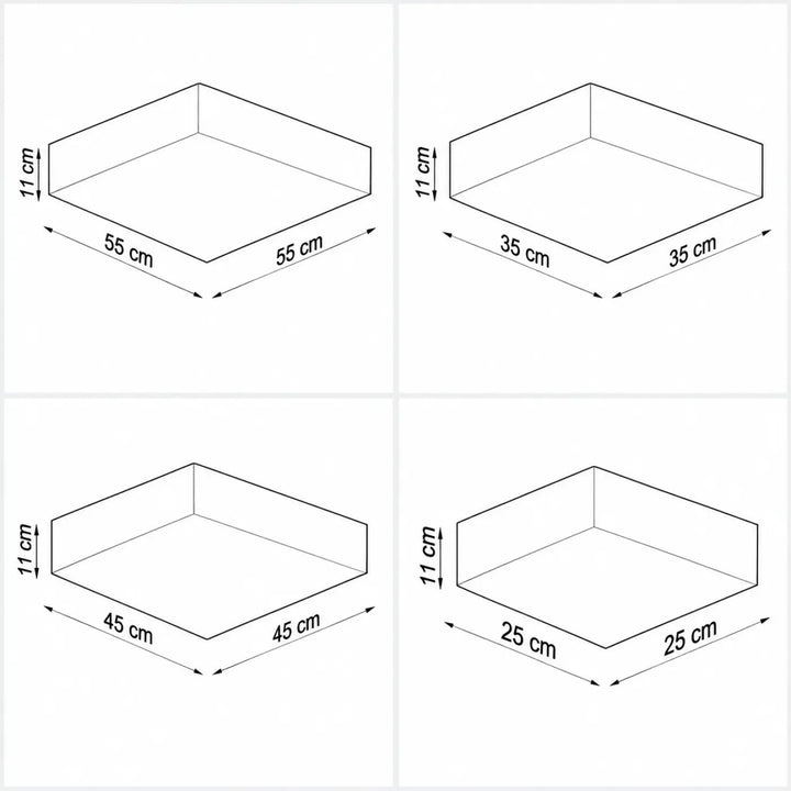 Luminaire plafonnier jours horus avec plafonnier carré en lumière douce et onze centimètres d’épaisseur, disponible en 4 dimensions rectangulaires
