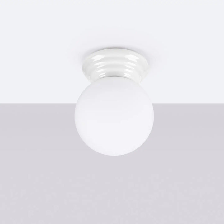 Luminaire plafonnier blanc éteint
