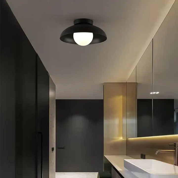 Plafonnier Contemporain Avec Abat-Jour Évasé Rond

