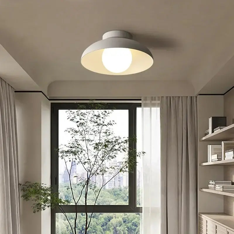 Plafonnier Contemporain Avec Abat-Jour Évasé Rond

