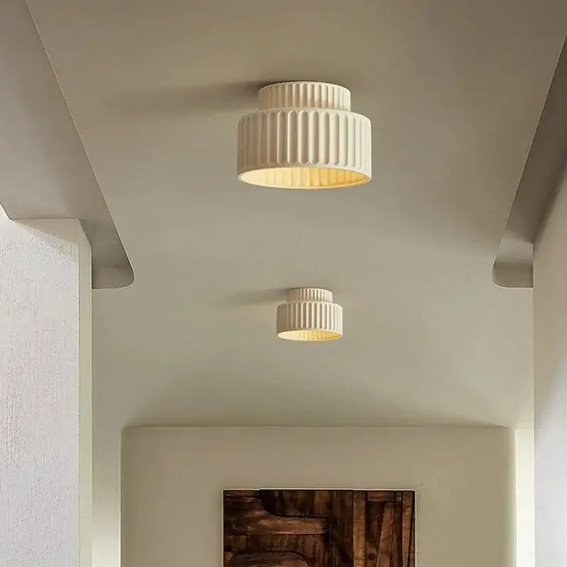 Plafonnier Contemporain Couleur Beige Blanc Vert Élégant