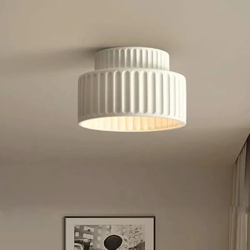 Plafonnier Contemporain Couleur Beige Blanc Vert Élégant