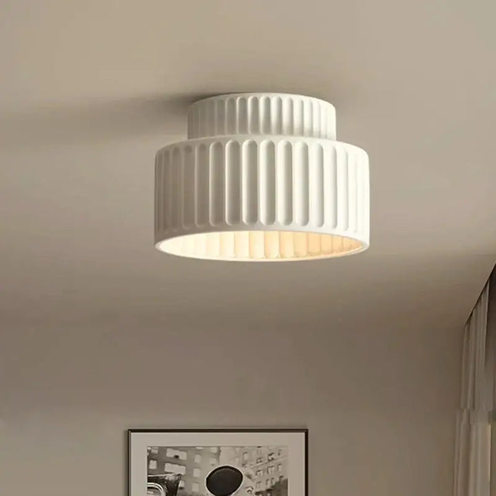 Plafonnier Contemporain Couleur Beige Blanc Vert Élégant