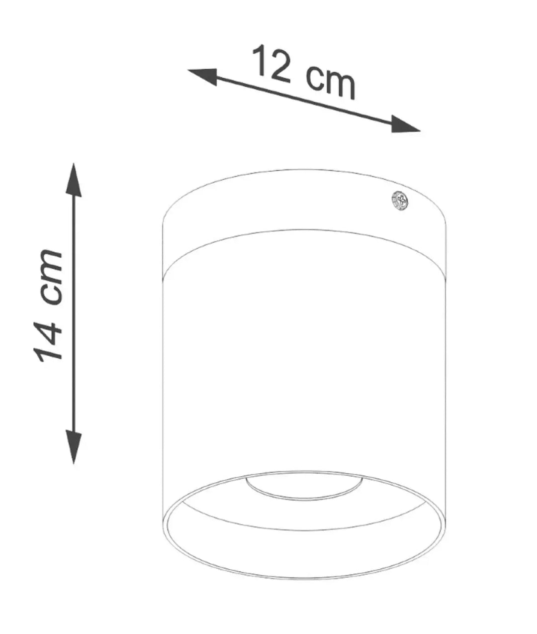 Luminaire plafonnier rif cylindre d’aluminium blanc design moderne avec ampoule gu10 12 cm diamètre 14 cm hauteur