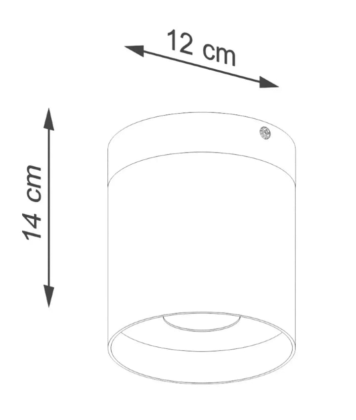 Luminaire plafonnier rif cylindre d’aluminium blanc design moderne avec ampoule gu10 12 cm diamètre 14 cm hauteur