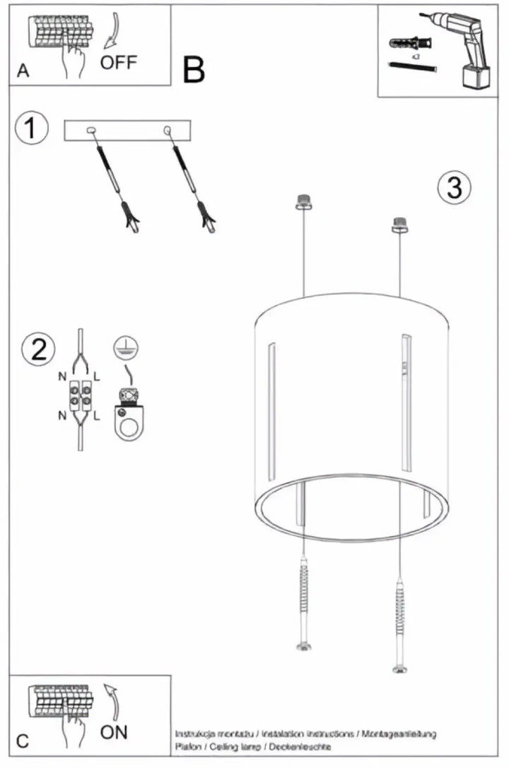 Plafonnier inez cylindre d’aluminium blanc mat avec trois vis de fixation réglables et fentes lumineuses