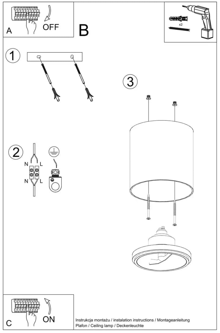 Plafonnier tiube noir avec abat-jour cylindrique et tiges réglables pour un plafonnier moderne forme minimaliste