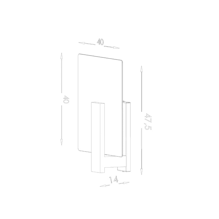 Miroir mural rectangulaire blanc minimaliste avec lignes épurées et bois lappo pour lampes surprenantes laxpo wenge