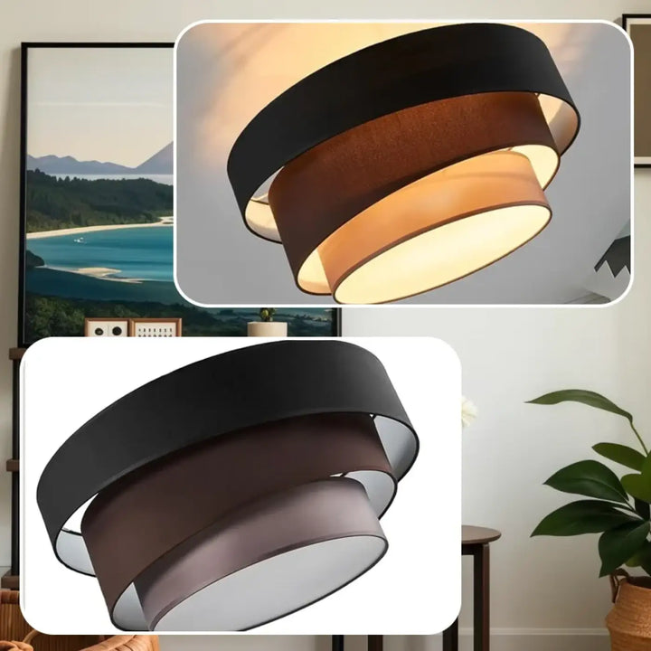 Plafonnier design circulaire moderne à lumière douce en métal